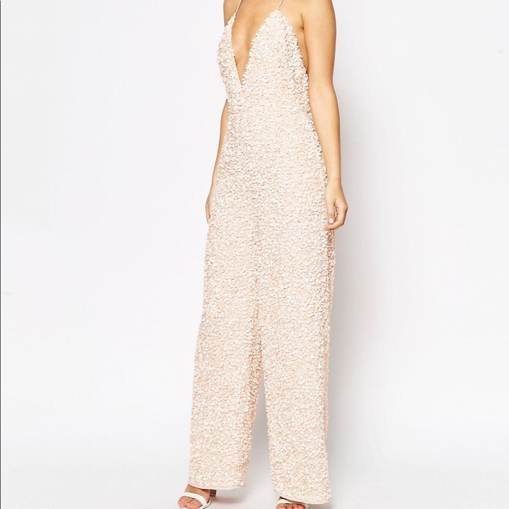 Asos sequin backless jumpsuit